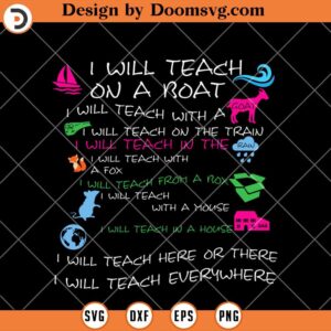 I Will Teach In A Boat SVG, Teacher SVG