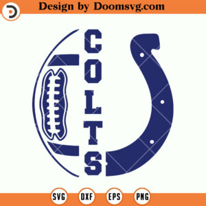 Colts SVG, Indianapolis Colts Name Half Ball SVG, NFL Football Team SVG