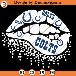 Indianapolis Colts Sexy Lips SVG, NFL Football Team SVG Files For Cricut