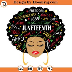 Juneteenth Melanin Black Girl Natural Hair SVG, Juneteenth Shirt SVG