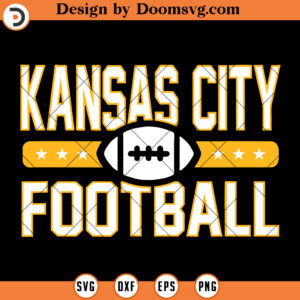 Kansas City Football SVG, Kansas City Football Team Design SVG