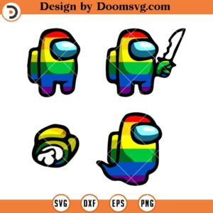 LGBT Among Us SVG, Among Us Game SVG, Rainbow Among Us SVG