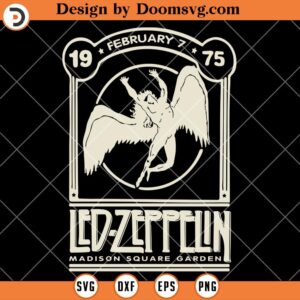 Led Zeppelin Logo SVG, Rock band Music Retro 1960s SVG