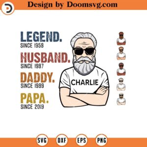 Legend Husband Daddy Papa, Fathers Day Grandpa SVG