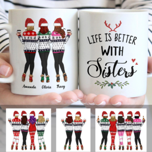 Life Is Better With Sisters PNG, Besties Friends Sisters PNG, Personal Name PNG