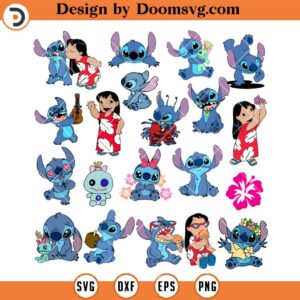 Lilo And Stitch Bundle SVG, Stitch SVG Files For Cricut