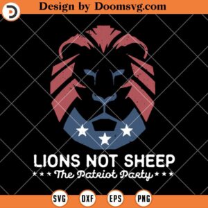 Lions Not Sheep SVG, Political US Flag SVG