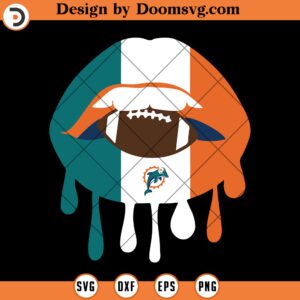 Miami Dolphins SVG, Lips Logo Miami Dolphins SVG, NFL Football Team SVG