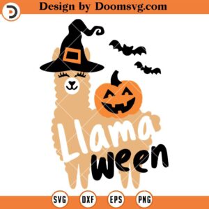 Llamaween SVG, Halloween Llama SVG, Cute Halloween SVG