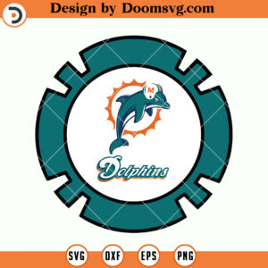 Miami Dolphins SVG, Logo Circle Miami Dolphins SVG, NFL Football Team SVG