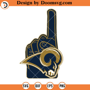 Los Angeles Rams Hand No1 SVG, LA Rams SVG, NFL Football SVG