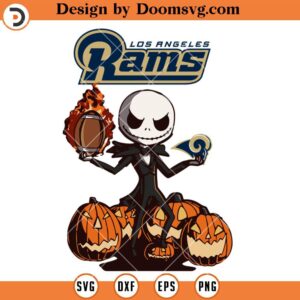 Los Angeles Rams Jack Skellington SVG, Los Angeles Rams SVG, NFL Football Team SVG