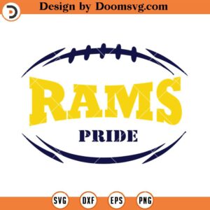 Los Angeles Rams Pride SVG, LA Rams SVG, NFL Football Team SVG Files For Cricut