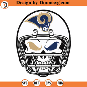 Los Angeles Rams Skull Helmet SVG, Ram SVG, NFL Football SVG