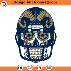 Los Angeles Rams Sugar Skull SVG, LA Rams SVG, NFL Football SVG