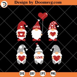 Love Gnomes SVG, Valentine Couple Gnomes SVG