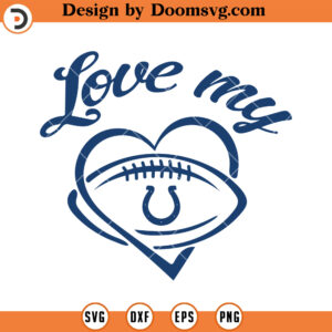 Colts SVG, Love My Indianapolis Colts Logo SVG, NFL Football Team SVG