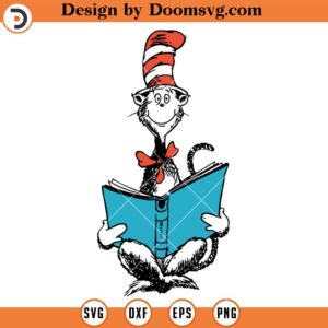 Love Reading SVG, Dr Seuss SVG, The Cat In The Hat SVG