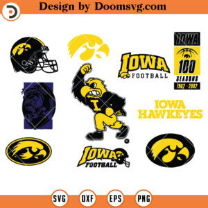 Lowa Hawkeyes SVG, Lowa Hawkeyes Football Set SVG