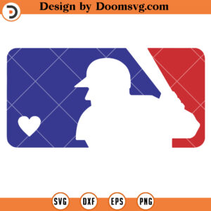 MLB Svg, Major League Baseball Logo SVG, Valentine Baseball Design SVG