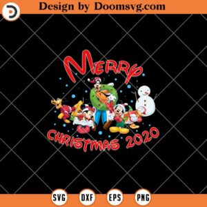 Merry Christmas 2023 SVG, Mickey And Friends Disney Christmas Character SVG