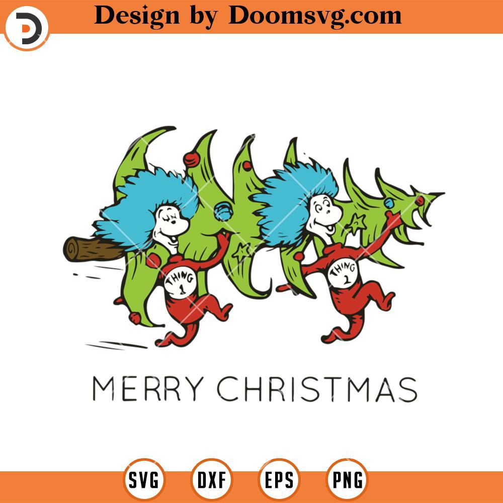 Merry Christmas Dr Seuss SVG, Christmas Tree Dr Seuss SVG - Doomsvg