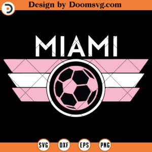 Miami Soccer Jersey Style Team SVG, Flag Inter Ball SVG