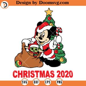 Mickey And Baby Yoda 2023 Christmas SVG, Christmas Disney SVG Files For Cricut Custom Date