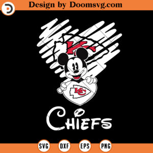 Mickey Love Chiefs SVG, Kansas City Chiefs SVG, NFL Football Team SVG Files For Cricut