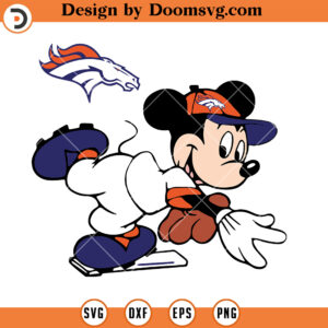 Denver Broncos SVG, Mickey Love Denver Broncos SVG, NFL Football SVG