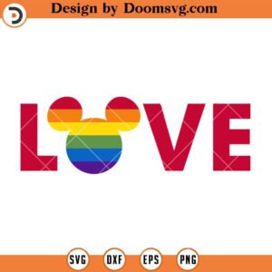 Mickey Love LGBT SVG, Pride Month SVG, LGBT SVG