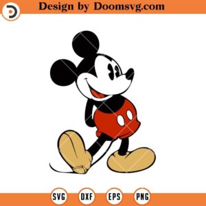 Mickey Mouse Icon SVG, Mickey Cartoon Disney SVG Files For Cricut