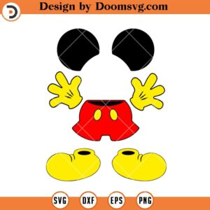Mickey Mouse Outfits SVG, Mickey Clothes SVG Files For Cricut