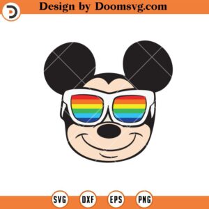 Mickey Rainbown SVG, LGBT Mickey SVG, Pride Month SVG