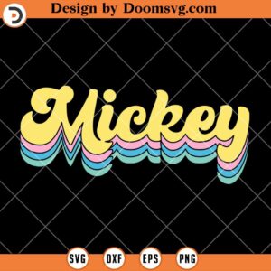 Mickey Retro SVG, Disney SVG Files For Cricut