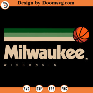 Milwaukee SVG, Basketball B-Ball City Wisconsin Retro Sport SVG