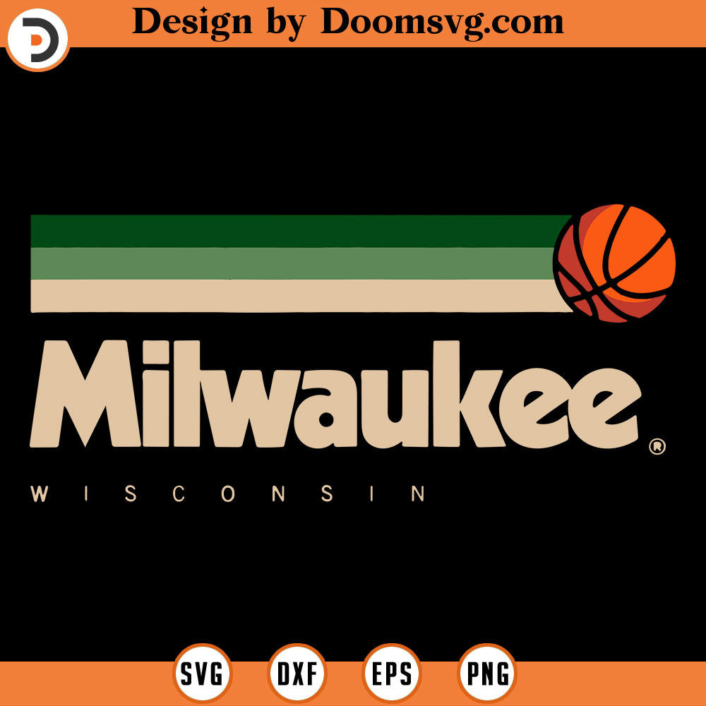 Milwaukee SVG, Basketball B-Ball City Wisconsin Retro Sport SVG - Doomsvg