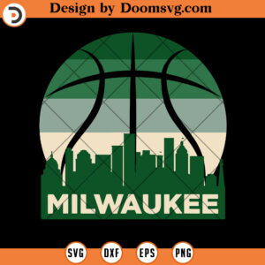 Milwaukee SVG, Basketball B-Ball City Wisconsin Retro Sport SVG