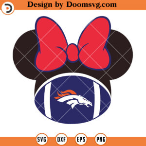 Denver Broncos SVG, Minnie Head Denver Broncos SVG, NFL Football Team SVG