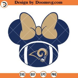 Minnie Los Angeles Rams Logo SVG, Rams Logo SVG, NFL Football Team SVG Files