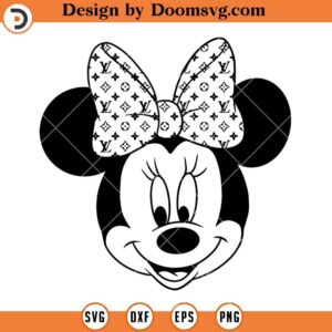 Minnie Mouse Louis Vuitton SVG, LV Minnie SVG