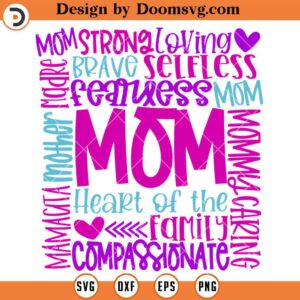 Mom SVG, Mom Subway Art SVG, Mothers Day SVG