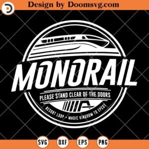 Monorail SVG, Disney Vacation WDW Monorail System SVG