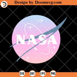 NASA Pastel Rainbow Logo SVG, Science SVG, Nasa SVG