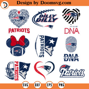 New England Patriots Bundle SVG, New England Patriots NFL Football Team SVG File For Cricut