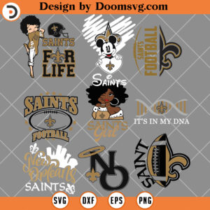 New Orleans Saints Bundle SVG, New Orleans Saints Design Football Team SVG Files For Cricut