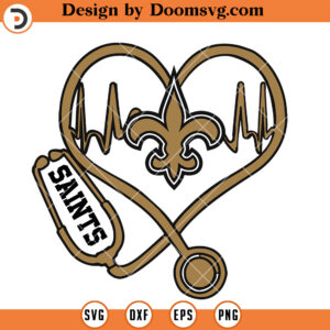 New Orleans Saints SVG, The Heart Of Saints SVG, Football SVG, NFL SVG