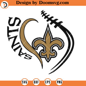 New Orleans Saints SVG, Saints Football Stitches SVG, NFL Football Team SVG