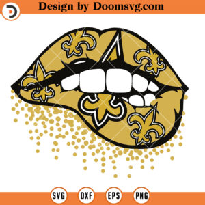 New Orleans Saints Sexy Lips SVG, Orleans NFL Football Team SVG Files For Cricut