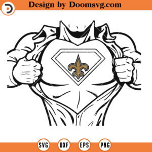 Saints SVG, New Orleans Saints Superman Logo SVG, NFL Football Team SVG Files For Cricut